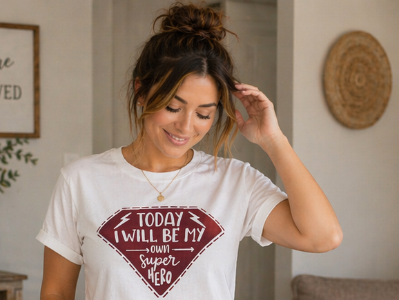 Today I Will Be My Own Superhero T-Shirt - Inspirational Empowerment Graphic Tee